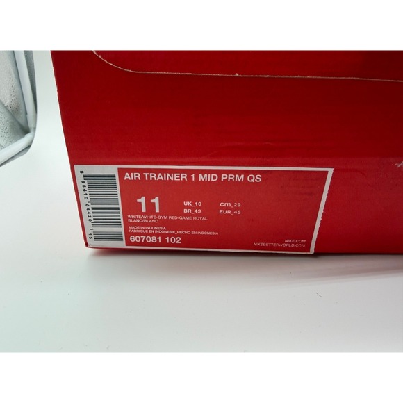 Rare Brand New In Box Nike Air Trainer 1 Mid Qs Puerto Rico Men's Size 11  DS - Picture 8 of 11